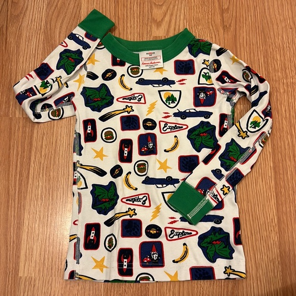 Hanna Andersson Organic Cotton Gnome Car Dragon Rocket Long John Pajamas Size 4T - Picture 5 of 9